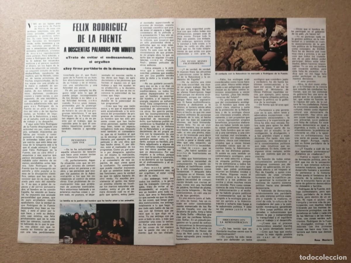 Otros Art&iacute;culos de Coleccionismo en Papel: ENTREVISTA A FELIX RODRIGUEZ DE LA FUENTE