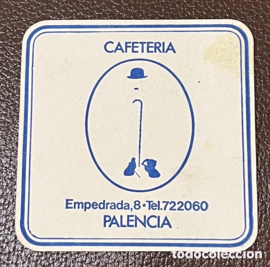 Otros Art&iacute;culos de Coleccionismo en Papel: Posavasos. Cafeteria CHAPLIN. Palencia. A&ntilde;os 70.