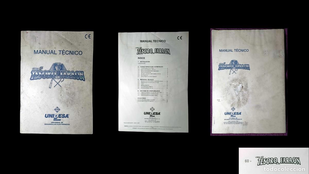 Collectionnisme Papier divers: MANUAL T&Eacute;CNICO ORIGINAL CIRSA EL TESORO DEL FARA&Oacute;N - UNIDESA - 1997 - M&Aacute;QUINAS RECREATIVAS FLIPERAMA