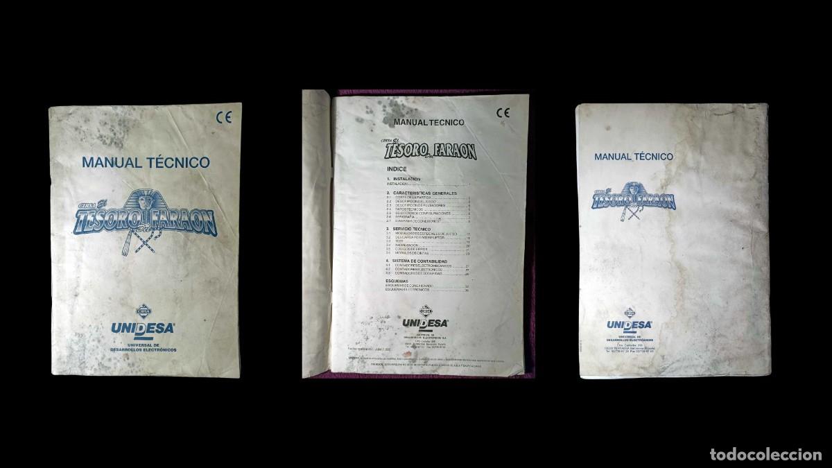 Collectionnisme Papier divers: MANUAL T&Eacute;CNICO ORIGINAL CIRSA EL TESORO DEL FARA&Oacute;N - UNIDESA - 1997 - M&Aacute;QUINAS RECREATIVAS, MUY RARO