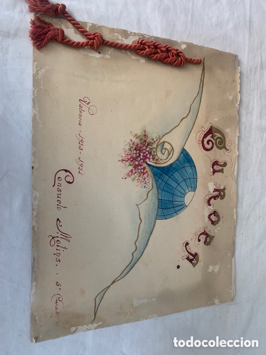 Otros Art&iacute;culos de Coleccionismo en Papel: Atlas Escolar manuscrito Europa 1919-1924