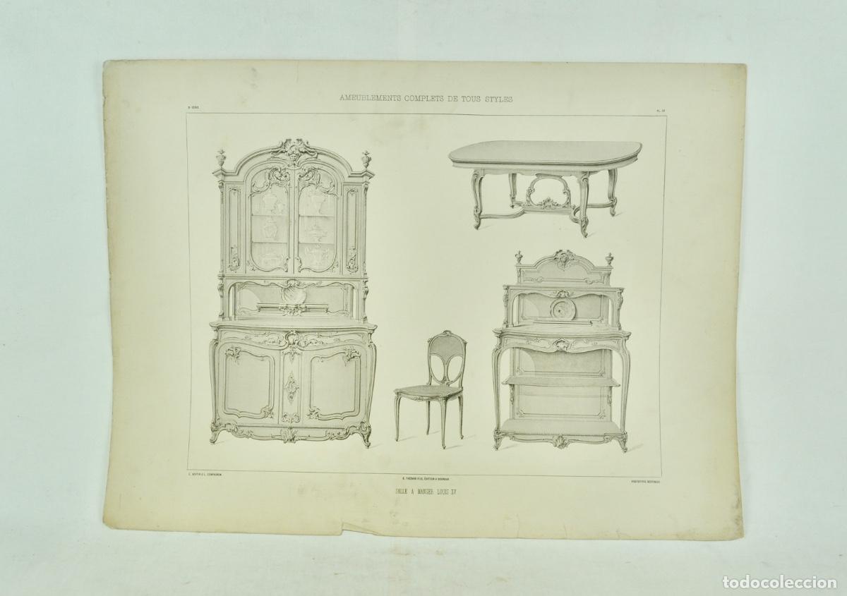 Otros Art&iacute;culos de Coleccionismo en Papel: L&aacute;mina cat&aacute;logo fr&aacute;nces de muebles 10