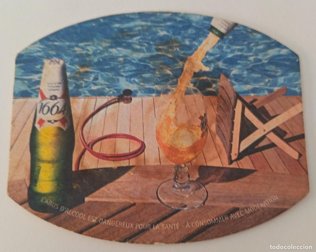 Otros Art&iacute;culos de Coleccionismo en Papel: Posavasos. Cerveza 1664. Francia, verano, vacaciones. Beber con moderacion.