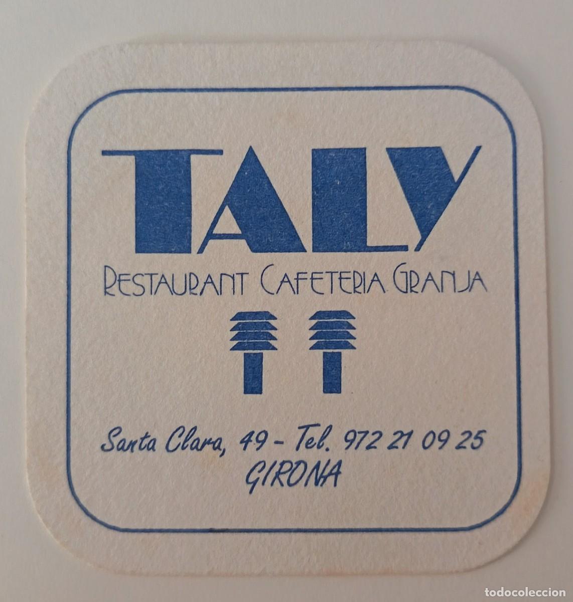 Otros Art&iacute;culos de Coleccionismo en Papel: Posavasos. Restaurant, cafeteria, granja Taly. Girona.