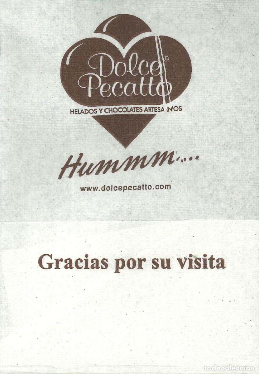 Otros Art&iacute;culos de Coleccionismo en Papel: SERVILLETA PAPEL - HELADOS DOLCE PECATTO - HELADOS ARTESANOS