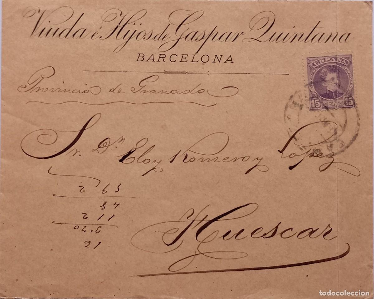 Otros Art&iacute;culos de Coleccionismo en Papel: CARTA COMERCIAL DESDE BARCELONA A HUESCAR GRANADA PRINCIPIOS DEL 19