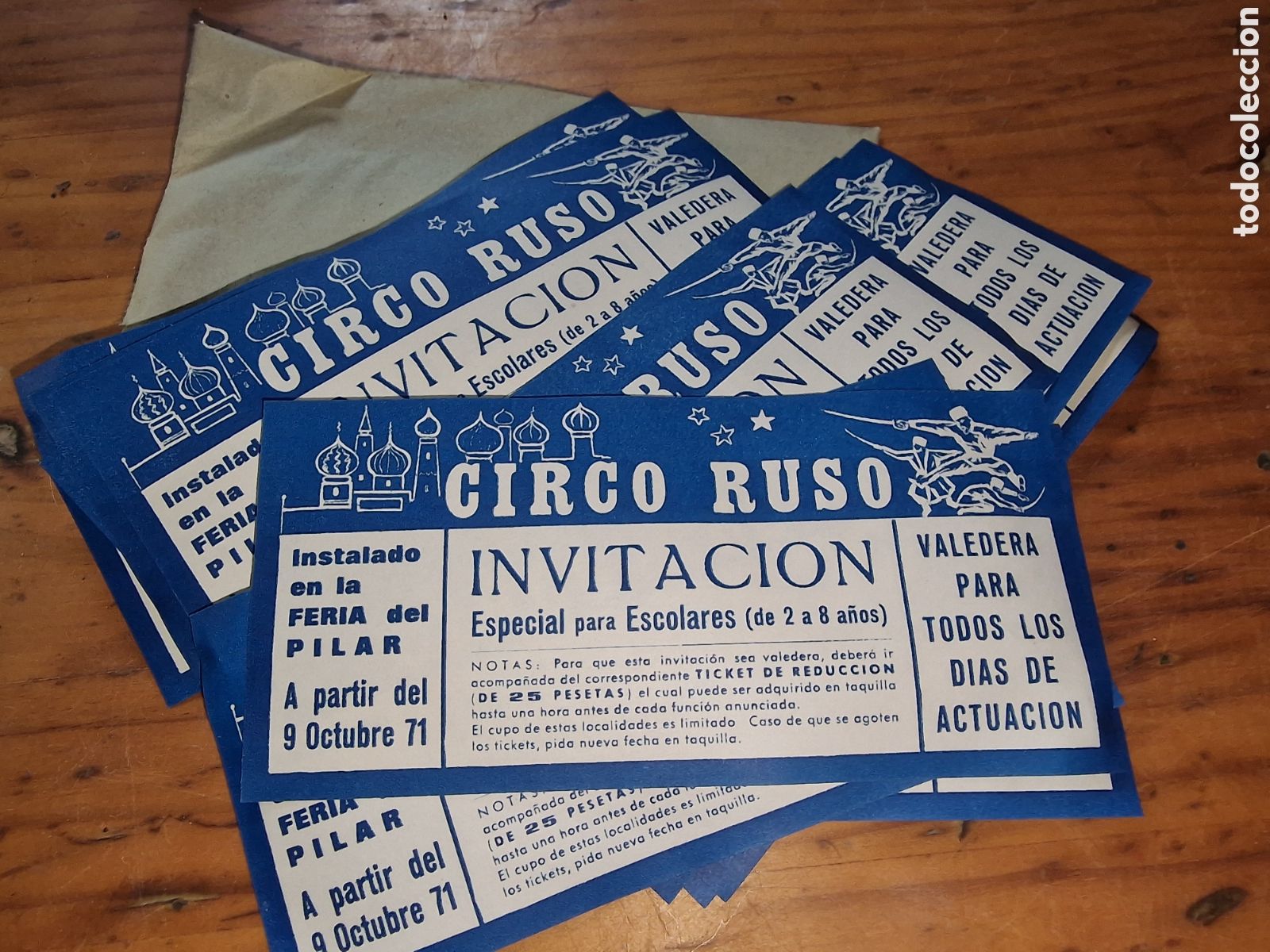 Otros Art&iacute;culos de Coleccionismo en Papel: Excelente lote 12 invitaciones circo ruso ,9 octubre 71,sin uso,ideal coleccionista