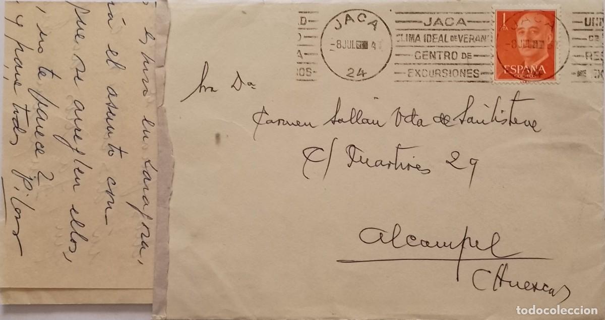 Otros Art&iacute;culos de Coleccionismo en Papel: CARTA PERSONAL DESDE JACA A ALCAMPEL