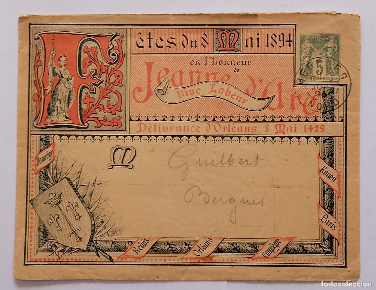 Otros Art&iacute;culos de Coleccionismo en Papel: MAGNIFICO SOBRE DE JEANNE D'ARC 1894