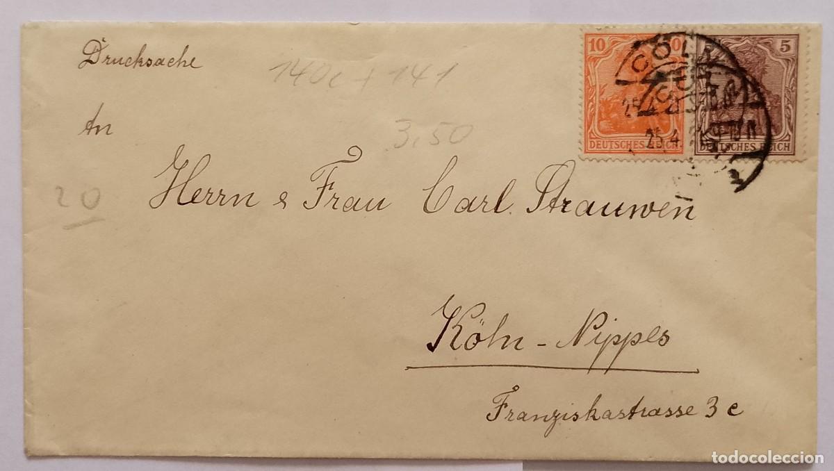 Otros Art&iacute;culos de Coleccionismo en Papel: ALEMANIA DE 1871 DESDE COLONIA (VACIA) 1920