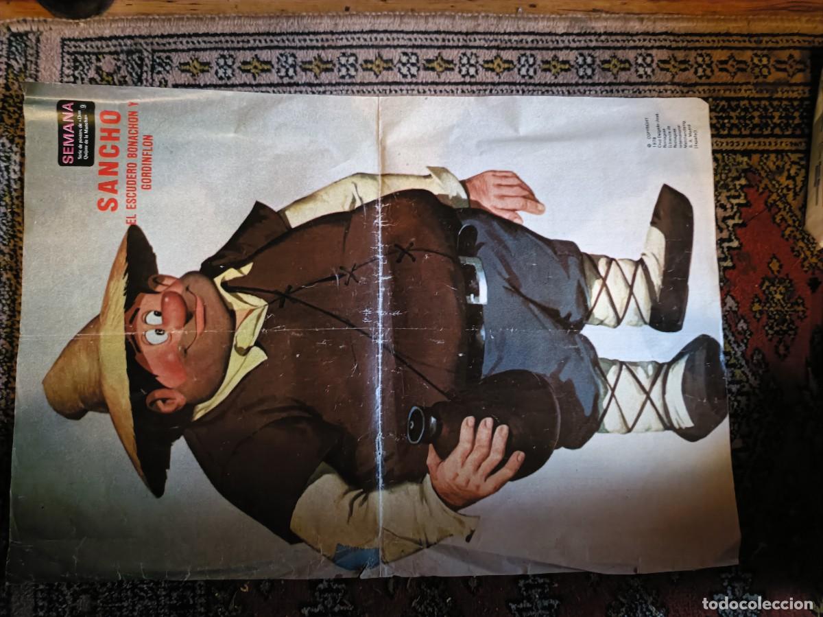 Otros Art&iacute;culos de Coleccionismo en Papel: POSTER SEMANA DE LA SERIE DE DIBUJOS ANIMADOS DON QUIJOTE DE LA MANCHA - 9 SANCHO 1978
