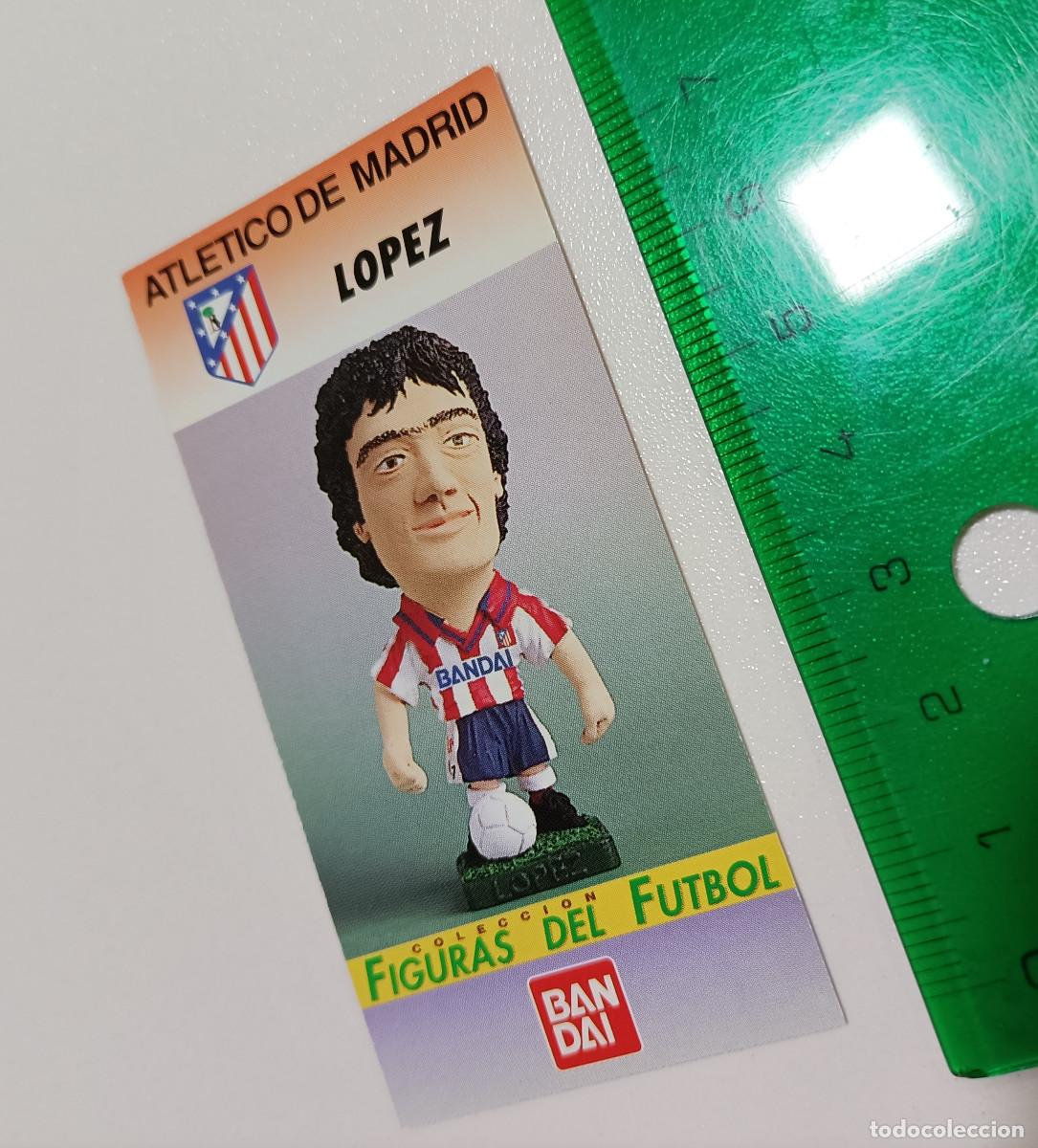 Otros Art&iacute;culos de Coleccionismo en Papel: tarjeta de coleccion figuras del futbol atletico de madrid bandai a&ntilde;os 90 card lopez