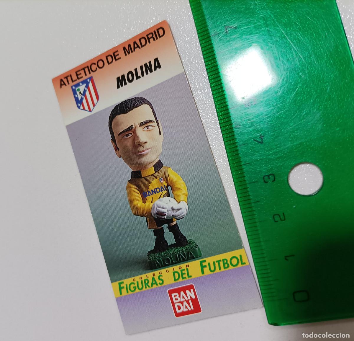 Otros Art&iacute;culos de Coleccionismo en Papel: tarjeta de coleccion figuras del futbol atletico de madrid bandai a&ntilde;os 90 card molina