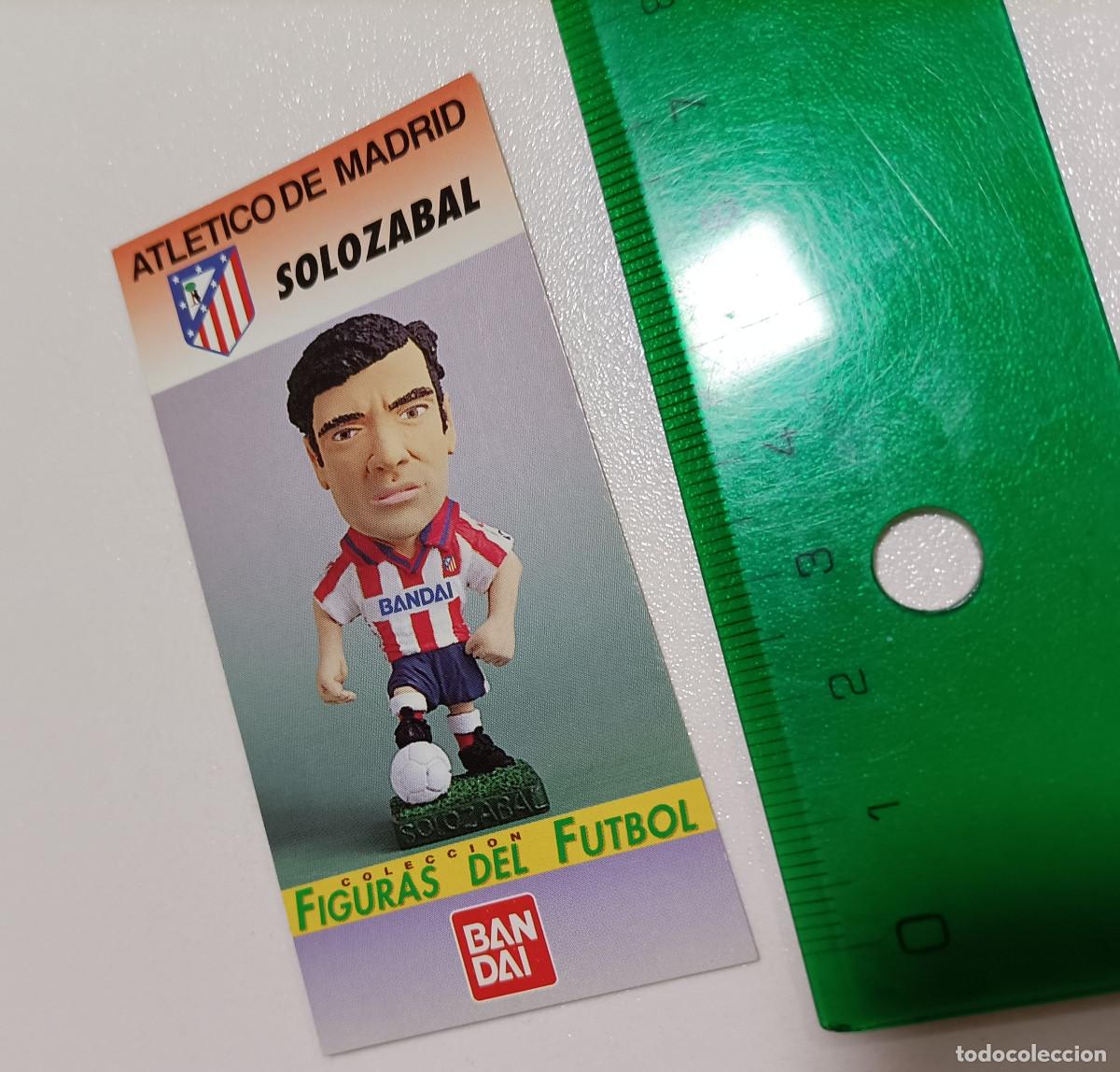 Otros Art&iacute;culos de Coleccionismo en Papel: tarjeta de coleccion figuras del futbol atletico de madrid bandai a&ntilde;os 90 card solozabal