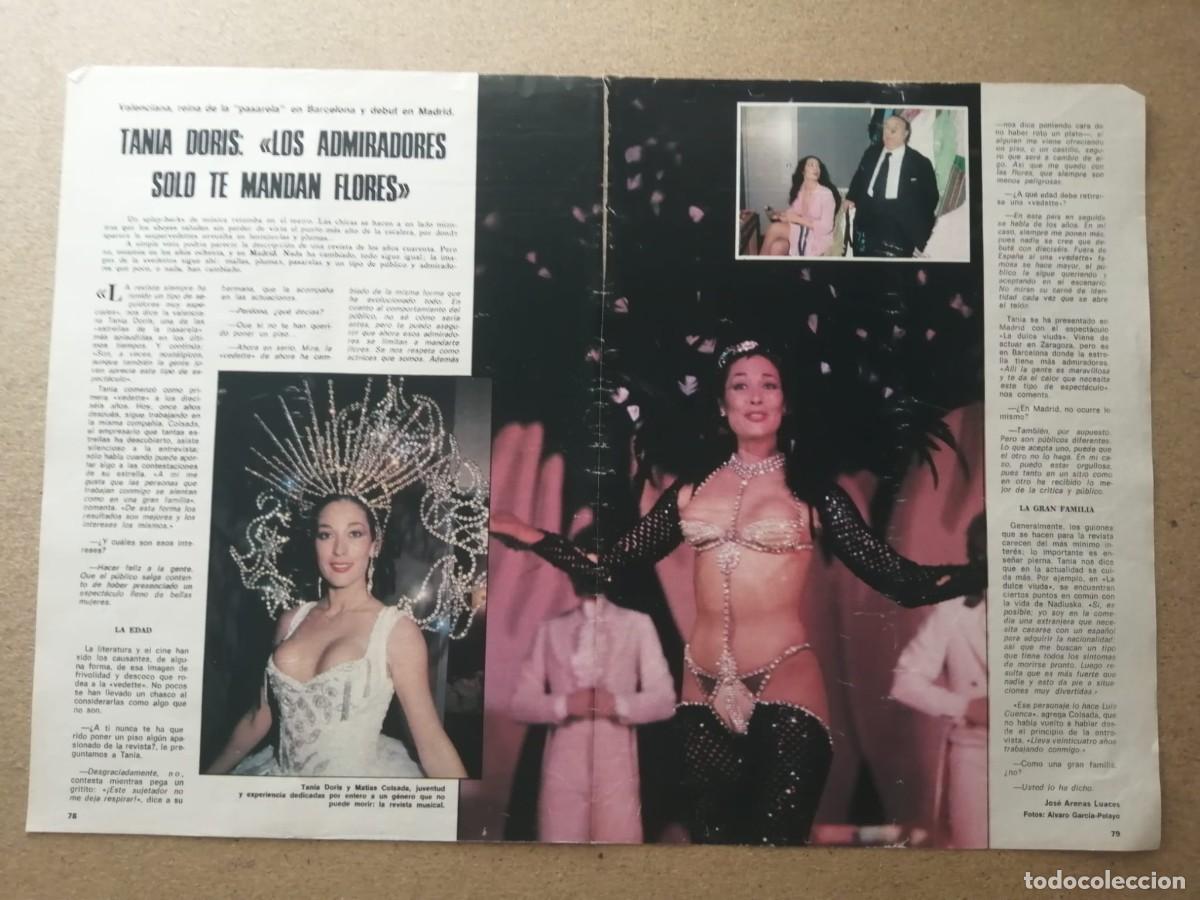 Otros Art&iacute;culos de Coleccionismo en Papel: REPORATJE. TANIA DORIS, LA REINA DEL PARALELO DE BARCELONA