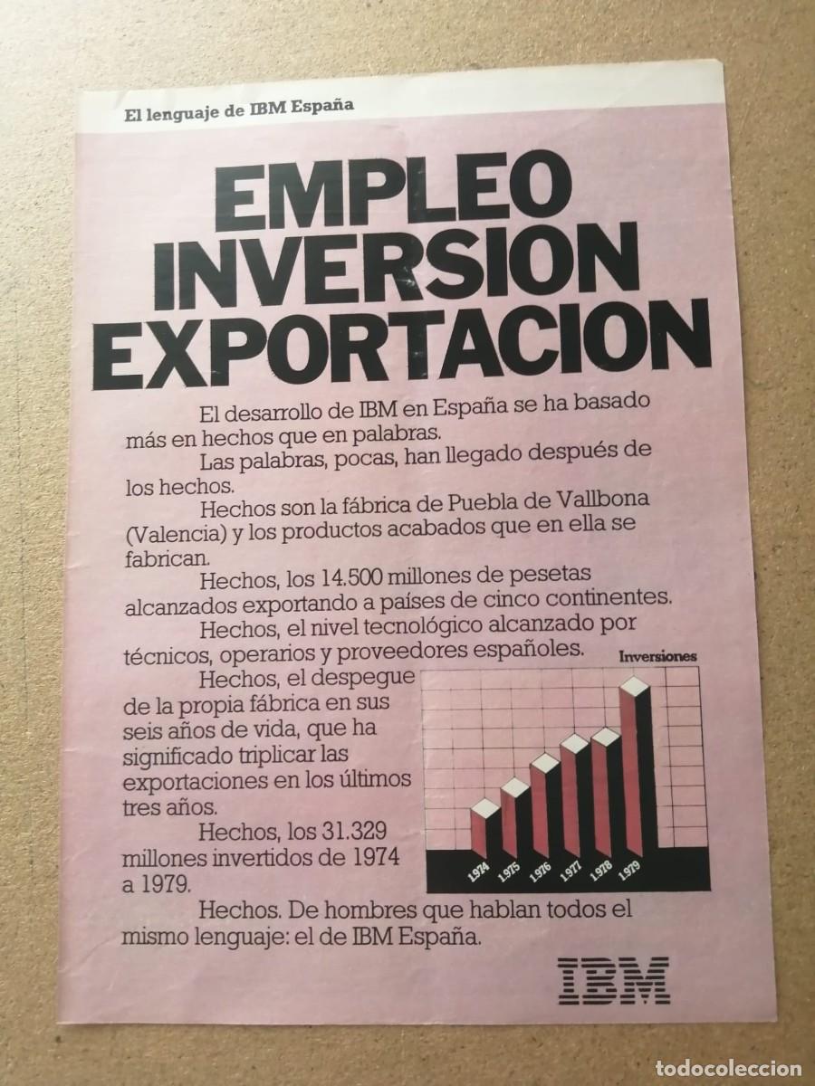 Otros Art&iacute;culos de Coleccionismo en Papel: ANUNCIO. IBM.........