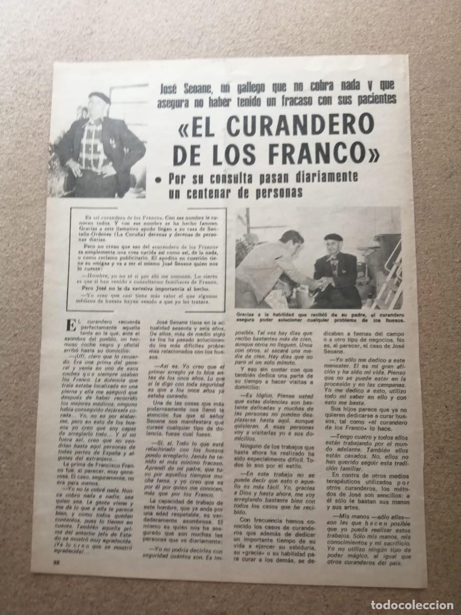 Otros Art&iacute;culos de Coleccionismo en Papel: REPORTAJE. EL CURANDERO DE LOS FRANCO
