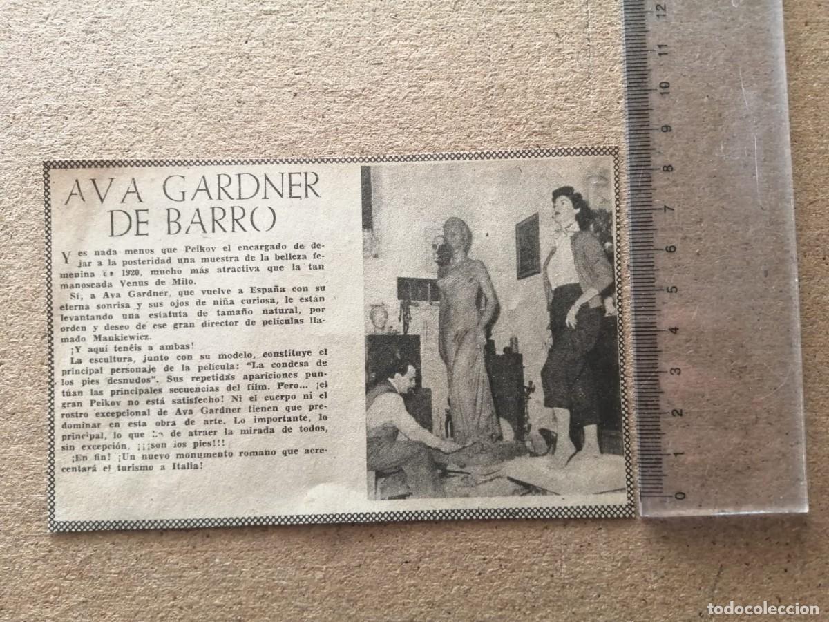 Otros Art&iacute;culos de Coleccionismo en Papel: ARTICULO PRENSA. AVA GARDNER DE BARRO