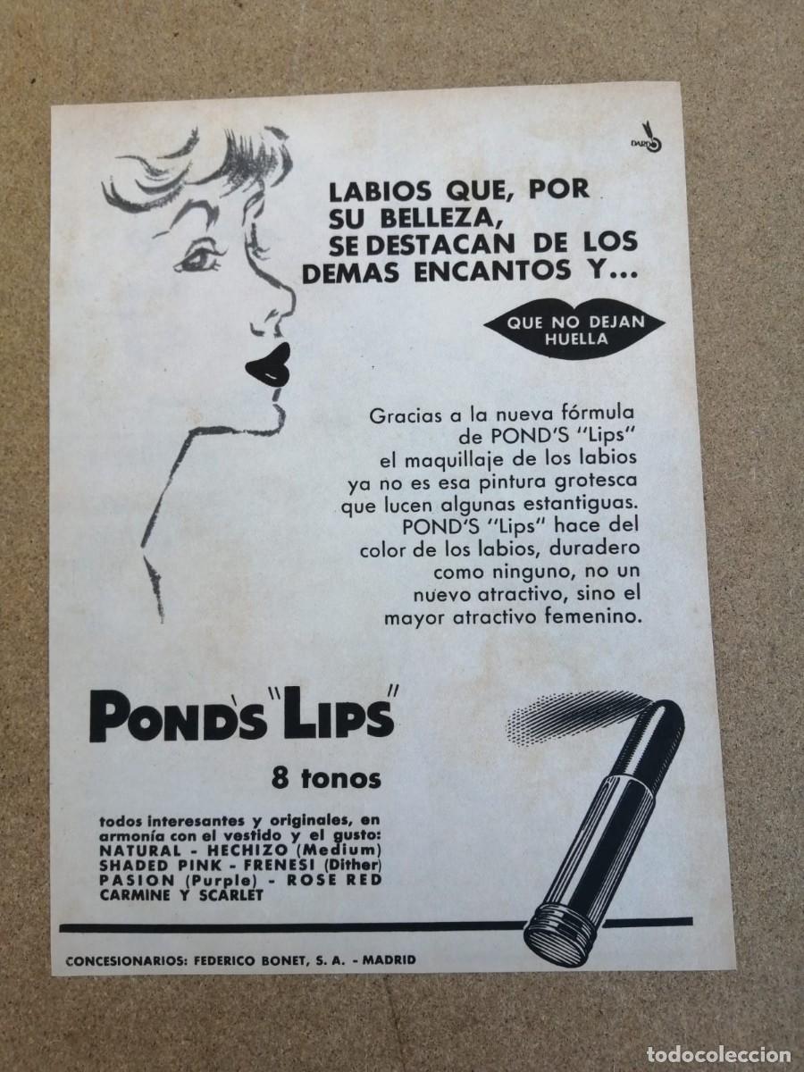 Otros Art&iacute;culos de Coleccionismo en Papel: ANUNCIO. POND'S LIPS
