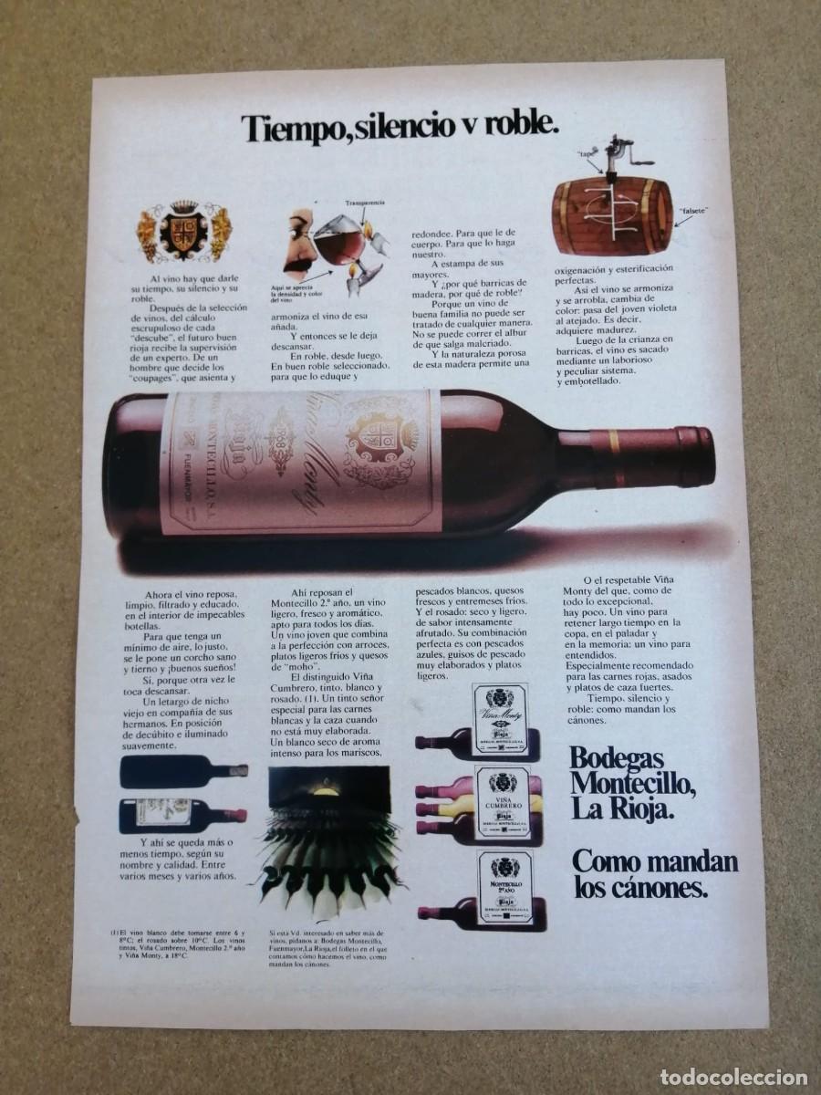 Otros Art&iacute;culos de Coleccionismo en Papel: ANUNCIO. BODEGAS MONTECILLO, LA RIOJA