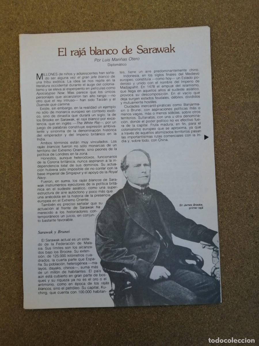 Otros Art&iacute;culos de Coleccionismo en Papel: REPORTAJE. EL RAJA BLANCO DE SARAWAK