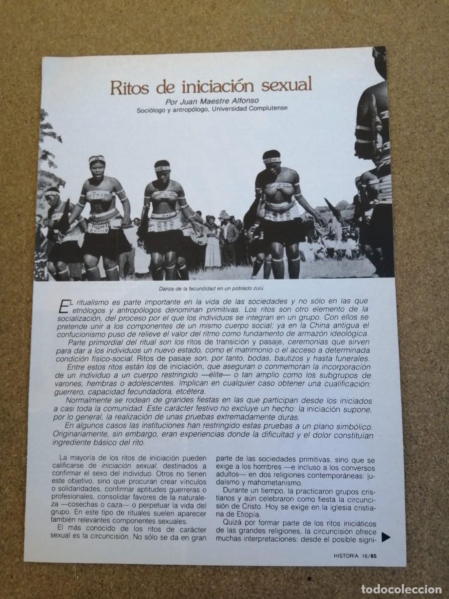 Otros Art&iacute;culos de Coleccionismo en Papel: REPORTAJE. RITOS DE INICIACION SEXUAL