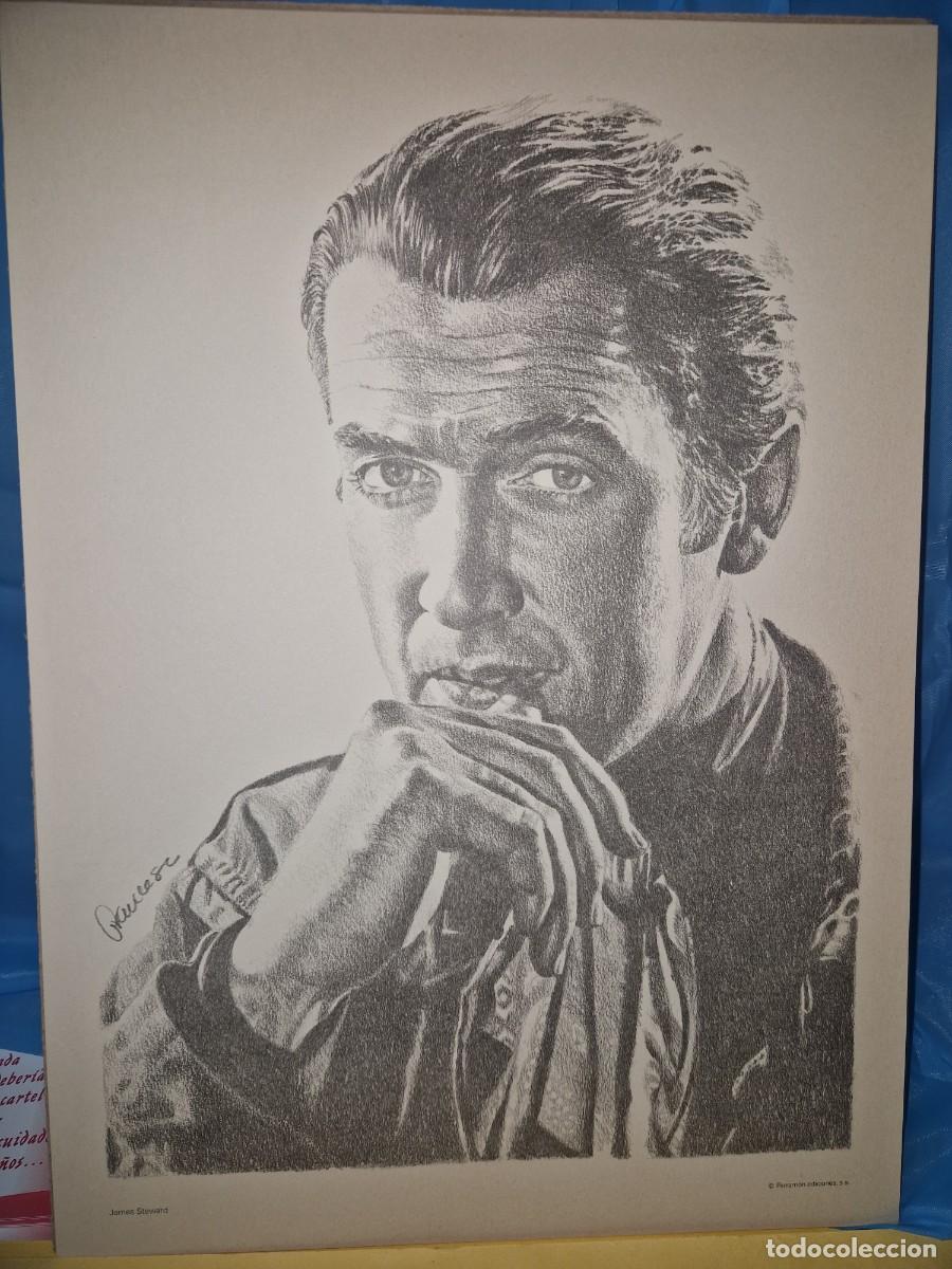 Otros Art&iacute;culos de Coleccionismo en Papel: James Stewart Estrellas de Cine Dibujos de Francesc Parramon 37x26 cm