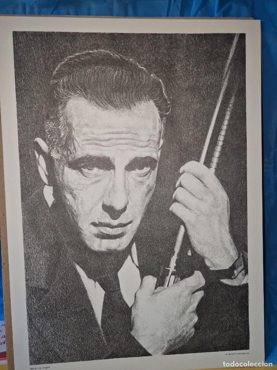 Sammelleidenschaft Andere Papierartikel: Humphrey Bogart, Estrellas de Cine Dibujos de Francesc Parramon 37x26 cm