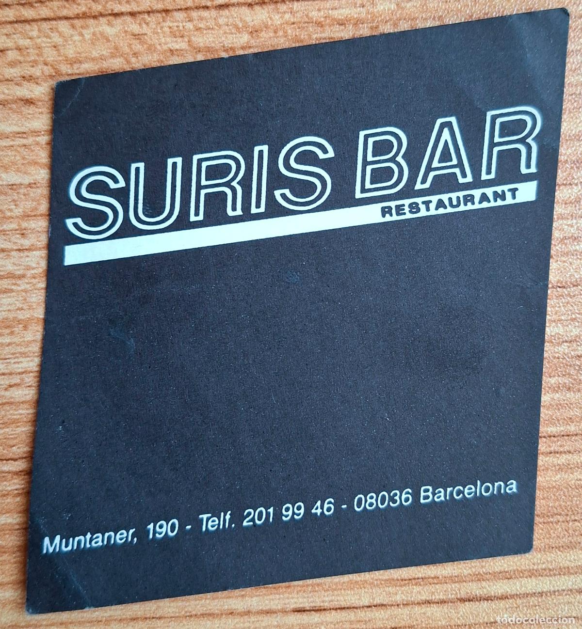Otros Art&iacute;culos de Coleccionismo en Papel: Posavasos Suris Bar Restaurant - Barcelona