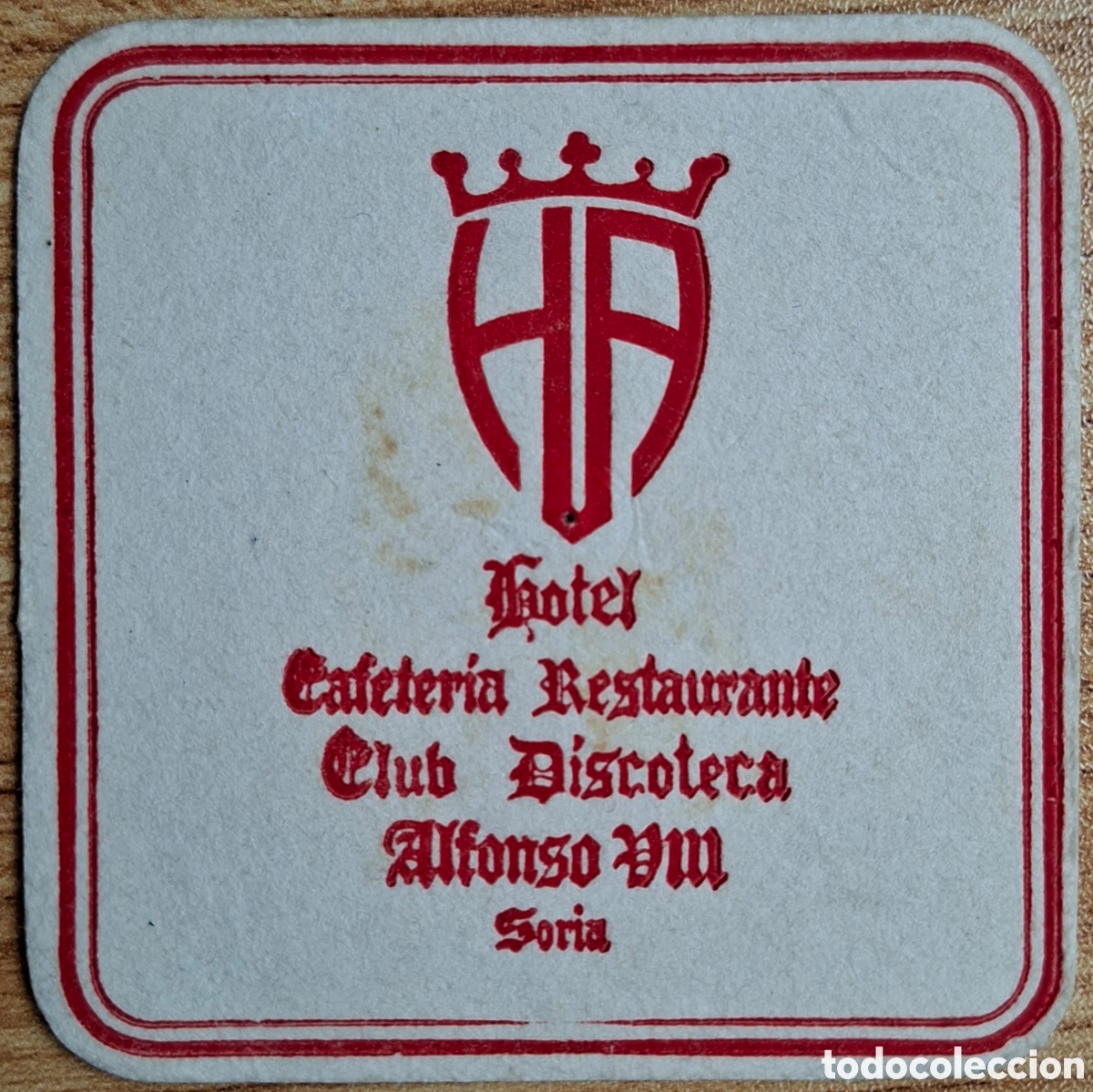 Otros Art&iacute;culos de Coleccionismo en Papel: Posavasos Hotel Cafeter&iacute;a Whiskeria Club Discoteca Alfonso VIII - Soria
