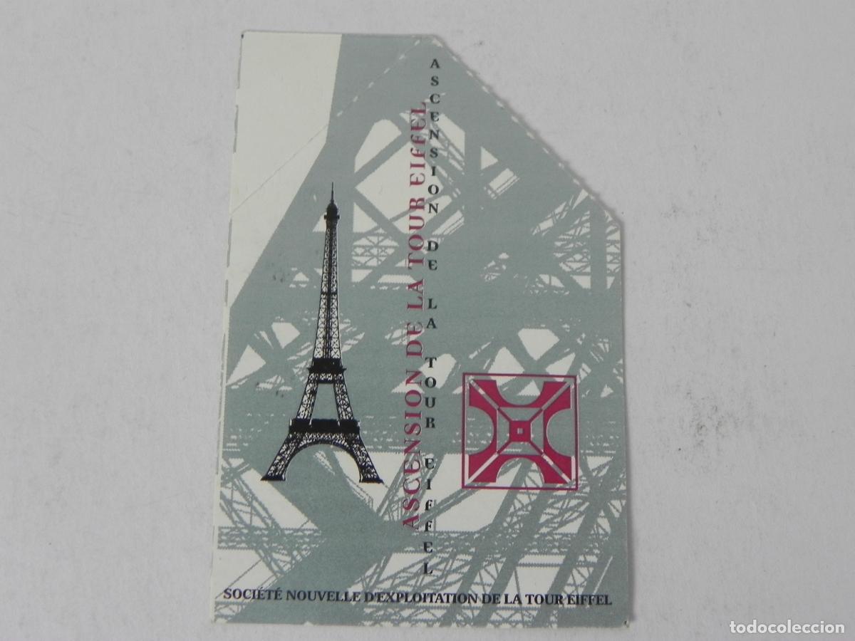 Otros Art&iacute;culos de Coleccionismo en Papel: Antiguo Billete Entrada Torre Eiffel Par&iacute;s (1999) - Precio en Francos y Euros - Original
