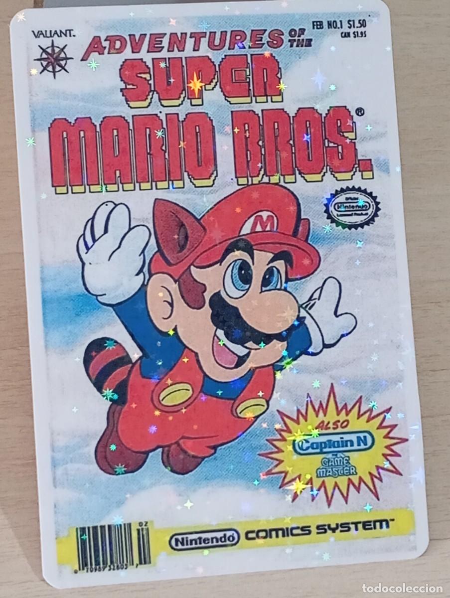 Otros Art&iacute;culos de Coleccionismo en Papel: Flyer Super Mario Bros hologr&aacute;fico estrellas Nintendo