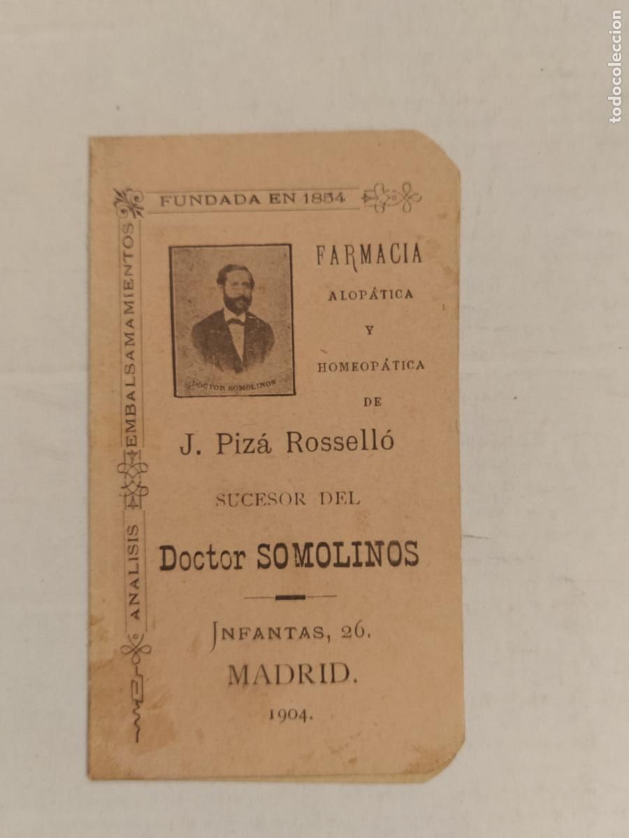 Otros Art&iacute;culos de Coleccionismo en Papel: FARMAICA ALOPATICA Y HOMEOPATICA J. PIZA ROSELLO - MADRID A&Ntilde;O 1904 - HAY LO QUE SE VE -(116.190)