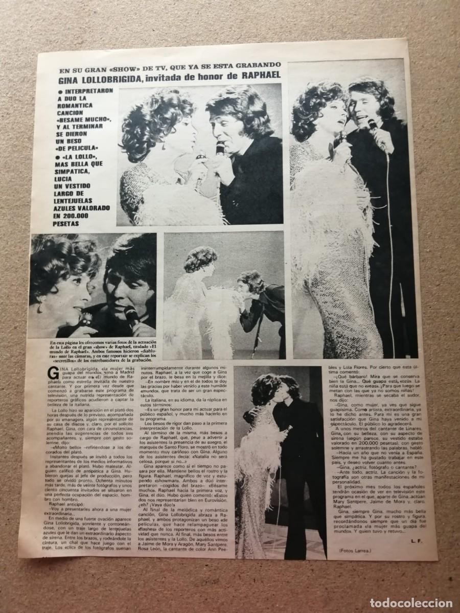 Otros Art&iacute;culos de Coleccionismo en Papel: REPORTAJE. RAPHAEL Y GINA LOLLOBRIGIDA