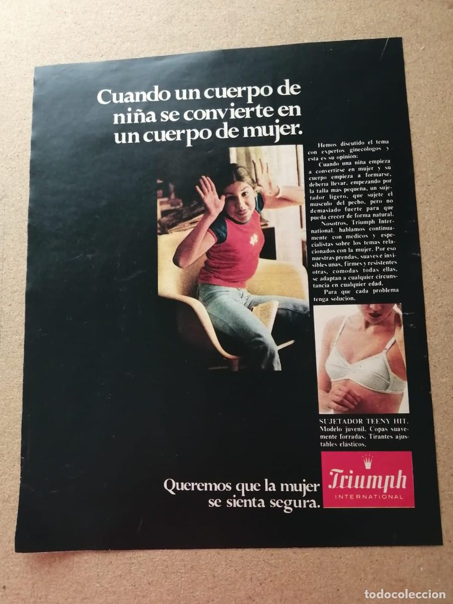 Otros Art&iacute;culos de Coleccionismo en Papel: ANUNCIO. SUJETADORES TRIUMPH