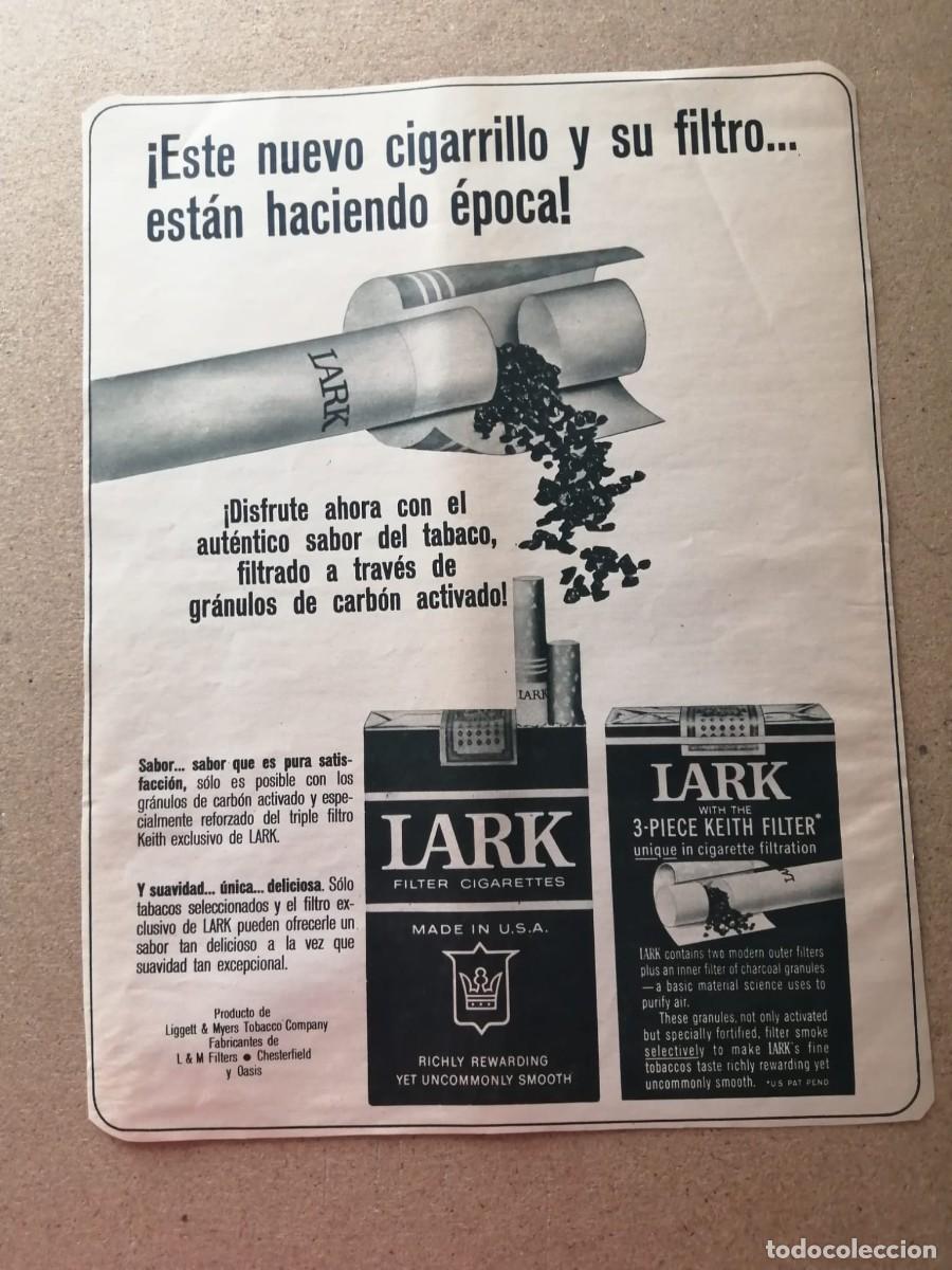 Otros Art&iacute;culos de Coleccionismo en Papel: ANUNCIO. CIGARRILLOS LARK