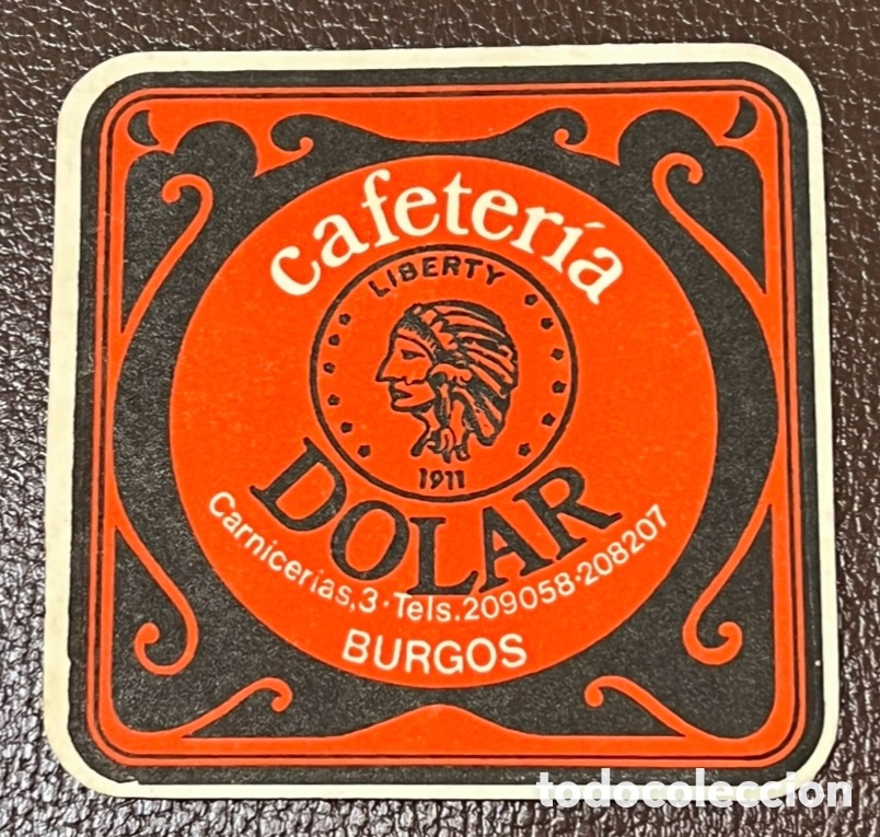 Otros Art&iacute;culos de Coleccionismo en Papel: Posavasos. Cafeteria D&Oacute;LAR. Burgos. A&ntilde;os 70.