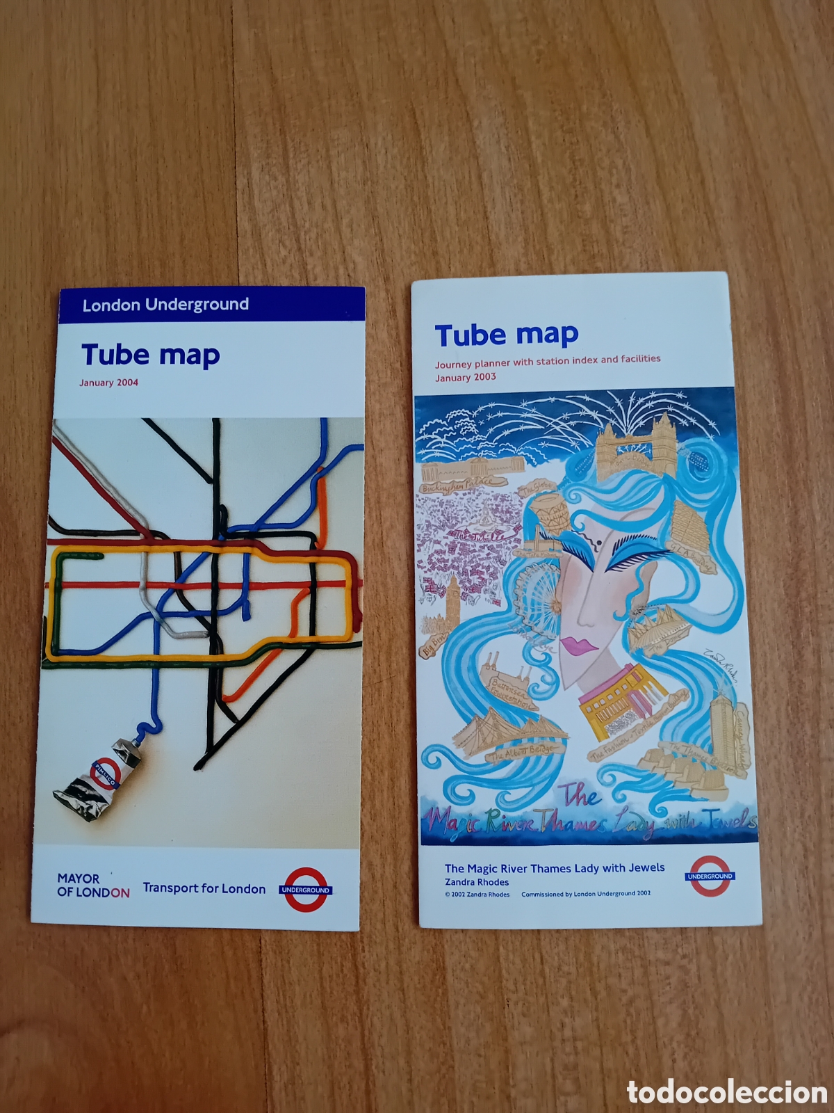 Otros Art&iacute;culos de Coleccionismo en Papel: CUADRIPTICOS CON PLANOS METRO DE LONDRES. 2003 Y 2004