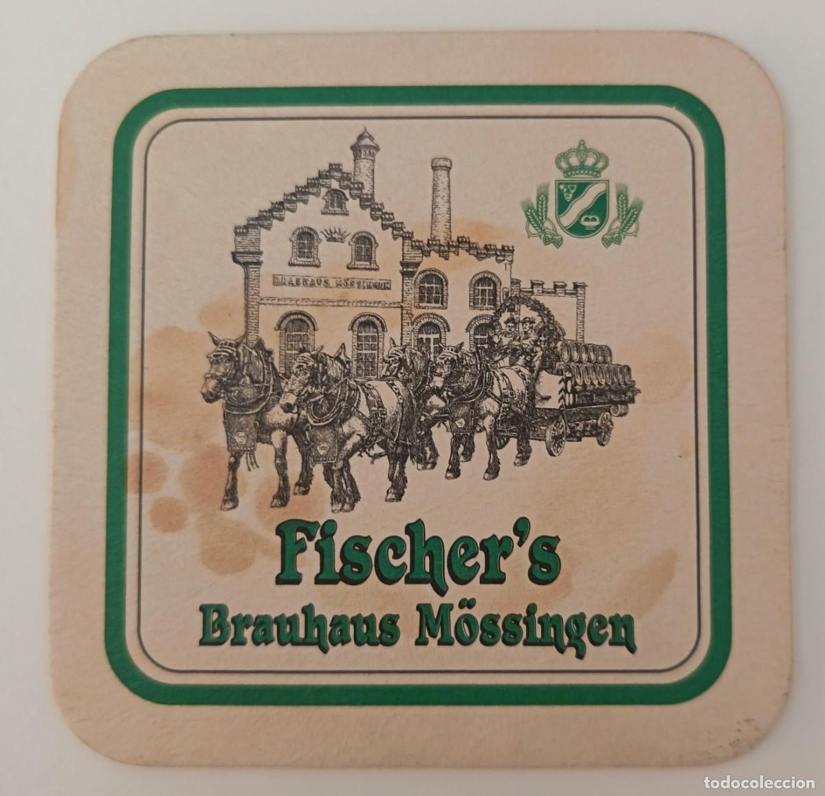 Otros Art&iacute;culos de Coleccionismo en Papel: Posavasos. Cuadrado. Fischer's Brauhaus M&ouml;ssingen Weibe.