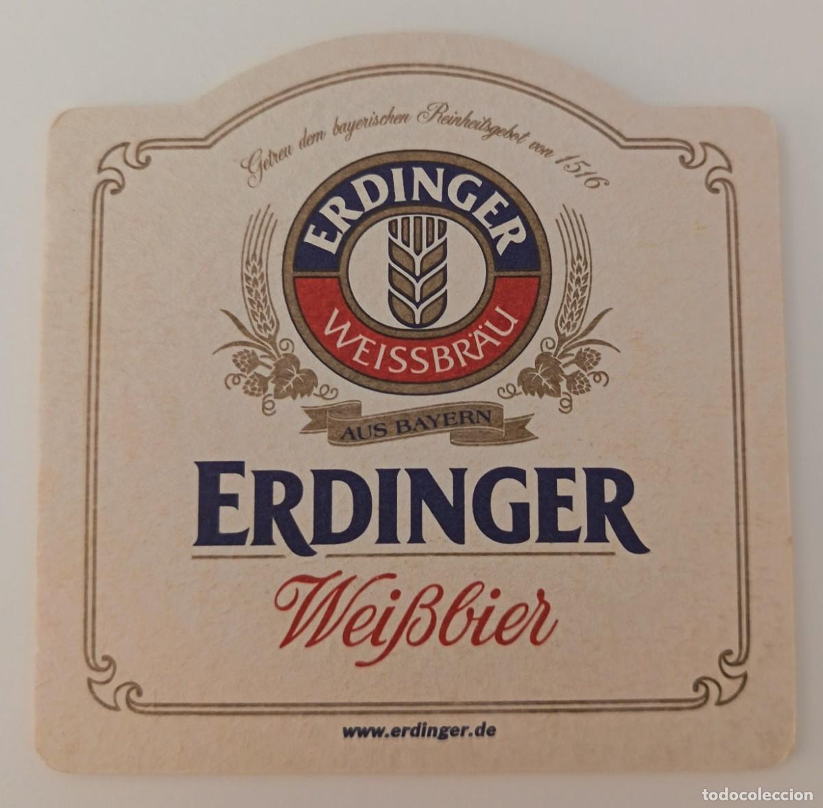 Otros Art&iacute;culos de Coleccionismo en Papel: Posavasos. Cuadrado y oval. Erdinger Weibbier.