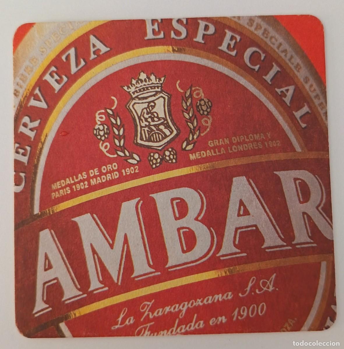 Otros Art&iacute;culos de Coleccionismo en Papel: Posavasos. Cuadrado. Cerveza especial Ambar.