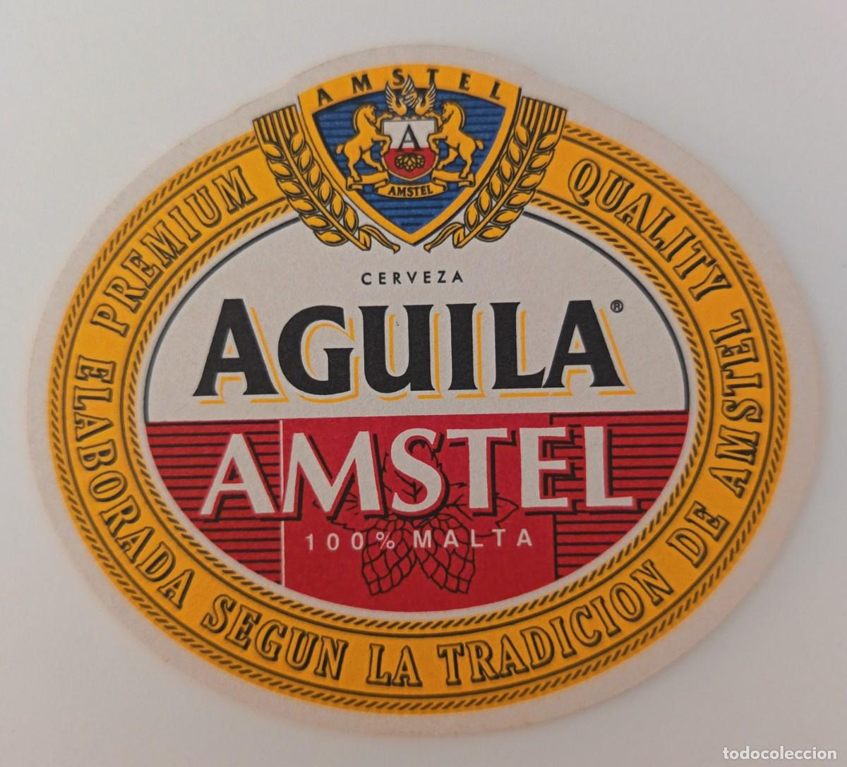 Otros Art&iacute;culos de Coleccionismo en Papel: Posavasos. Cuadrado. Aguila Amstel. 100% Malta.