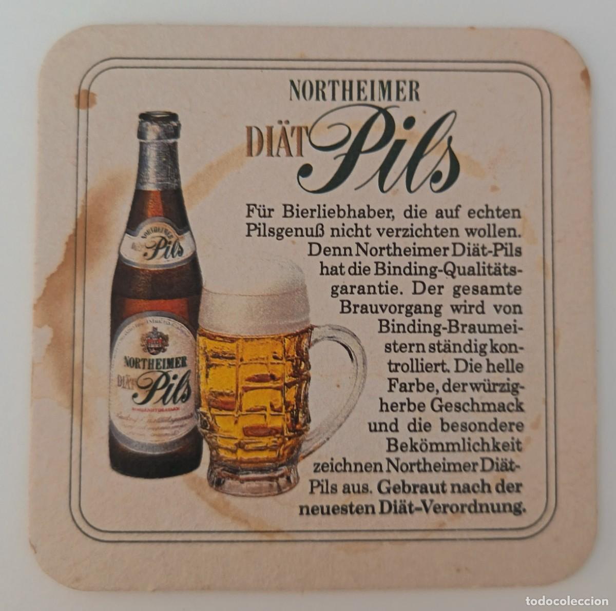 Otros Art&iacute;culos de Coleccionismo en Papel: Posavasos. Cuadrado. Northeimer Di&auml;t Pils.