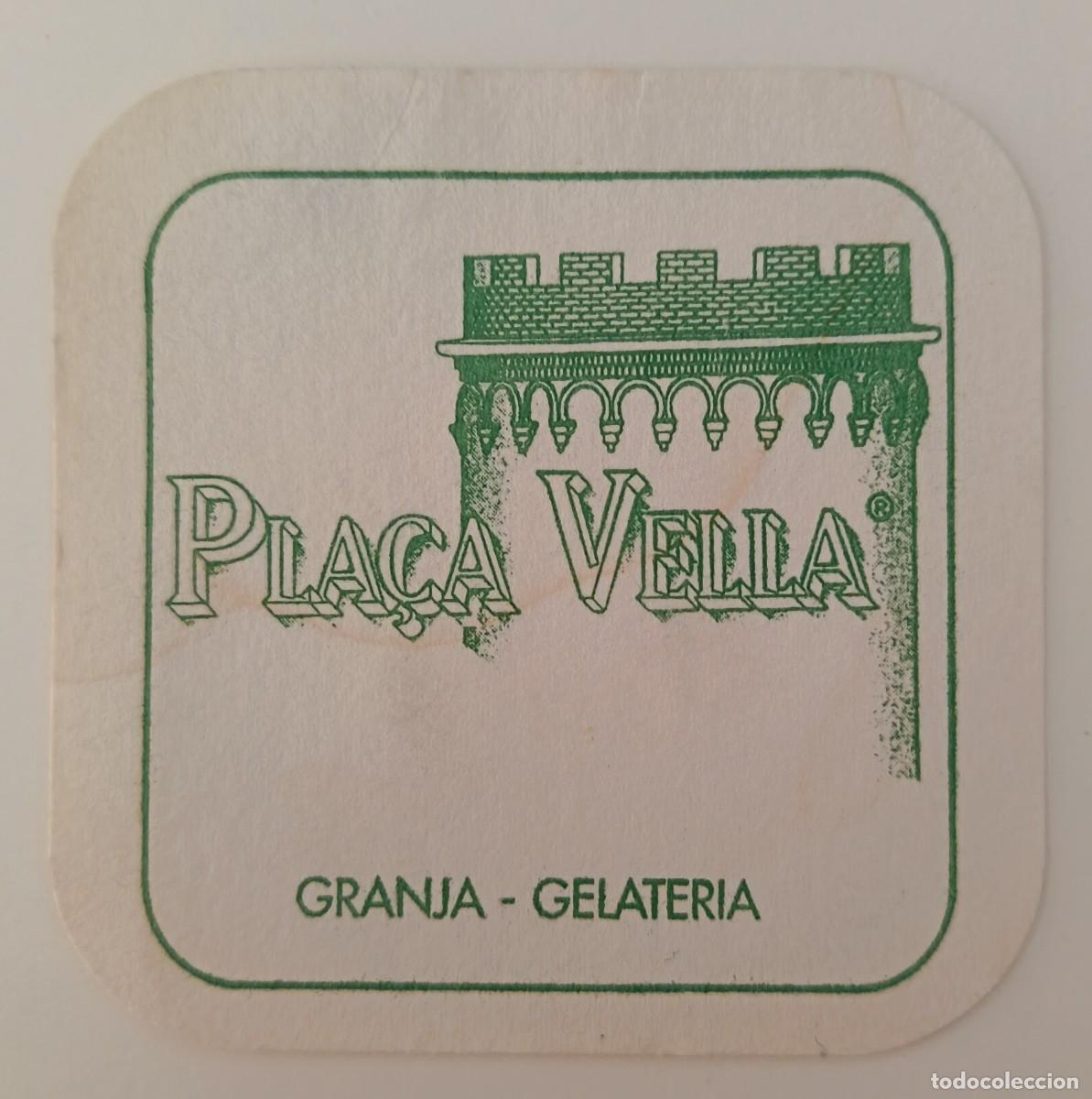 Otros Art&iacute;culos de Coleccionismo en Papel: Posavasos. Cuadrado. Granja - Gelateria Pla&ccedil;a Vella.