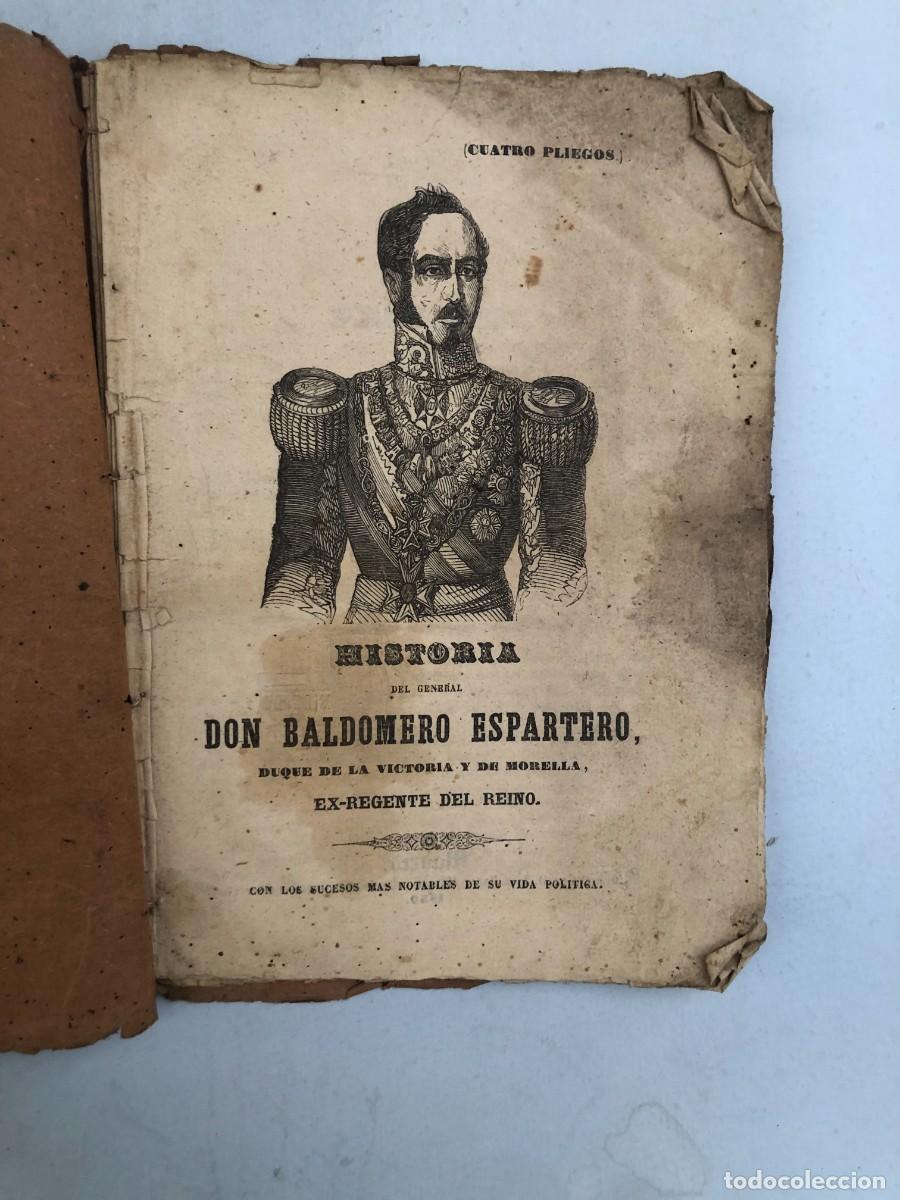 Otros Art&iacute;culos de Coleccionismo en Papel: PLIEGO DE CORDEL, HISTORIA DEL GENERAL DON BALDOMERO ESPARTERO