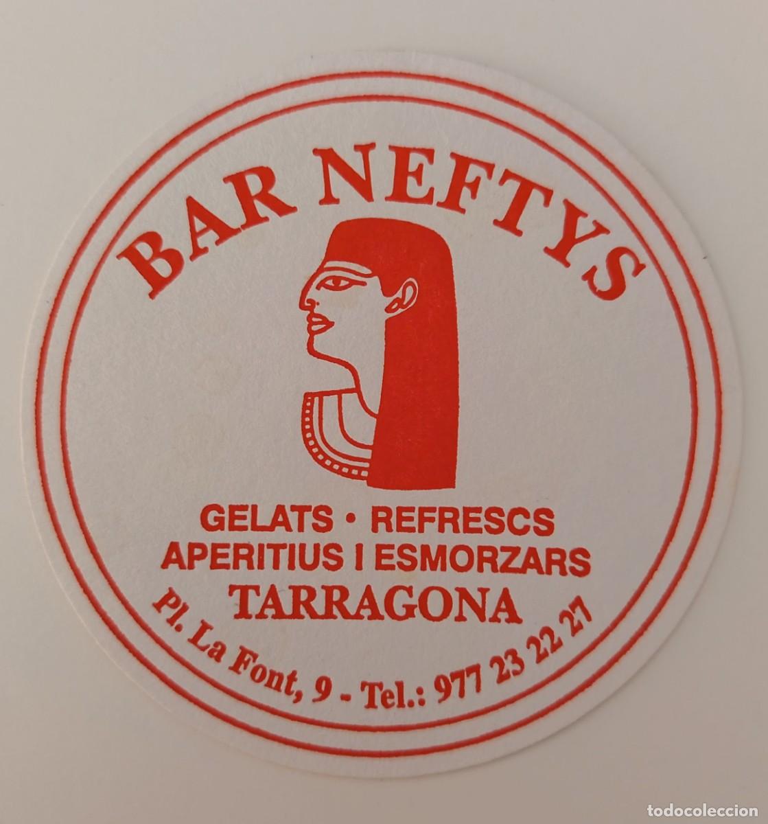 Otros Art&iacute;culos de Coleccionismo en Papel: Posavasos. Redondo. Bar Neftys. Gelats, refrescos, aperitius i esmorzars. Tarragona.