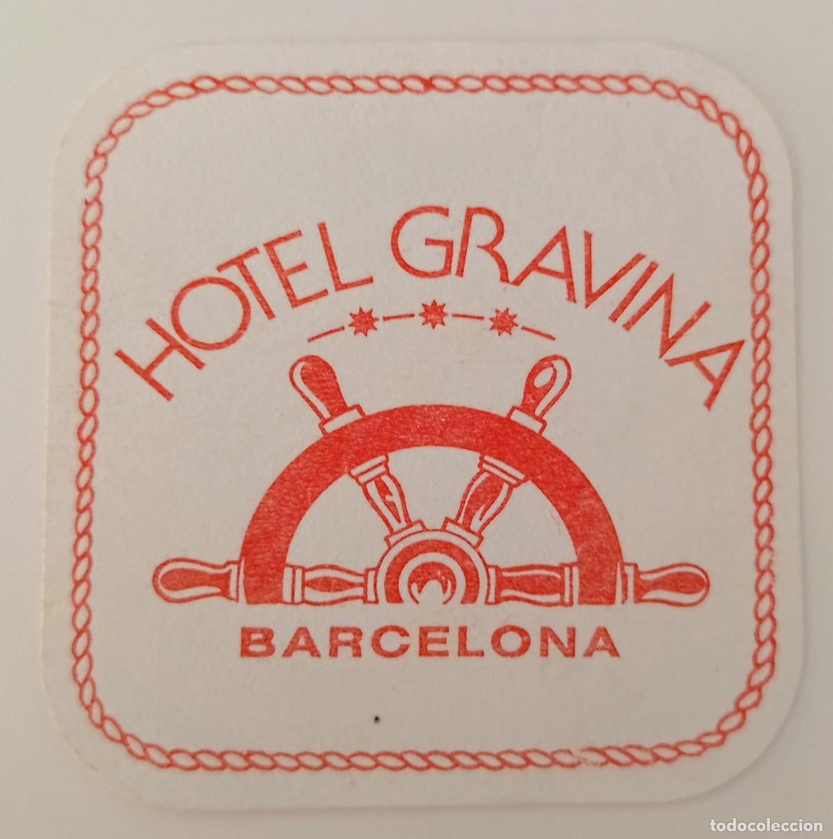 Otros Art&iacute;culos de Coleccionismo en Papel: Posavasos. Cuadrado. Hotel Gravina. Barcelona.