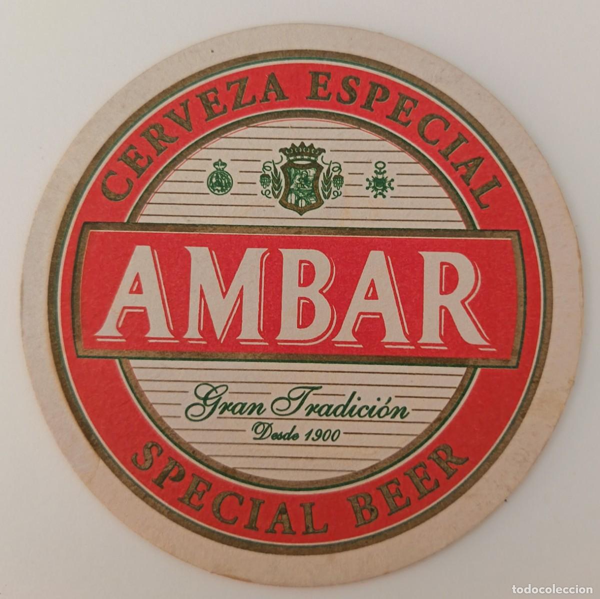 Otros Art&iacute;culos de Coleccionismo en Papel: Posavasos. Redondo. Ambar Gran tradicion desde 1900. Cerveza especial.