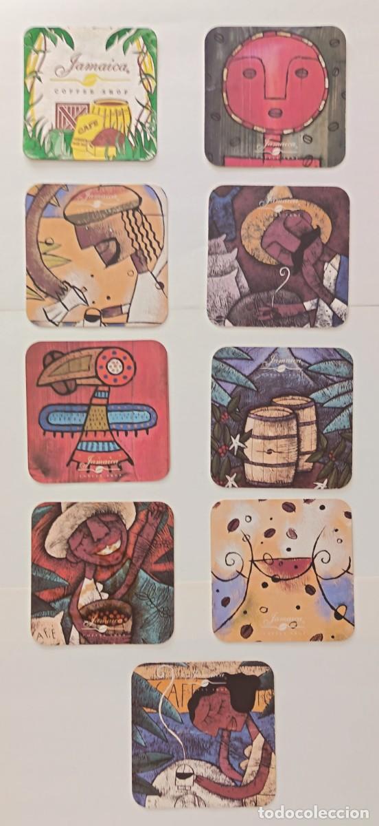 Otros Art&iacute;culos de Coleccionismo en Papel: 9 Posavasos. Cuadrados. Jamaica. Cafe Shop. Diferentes.