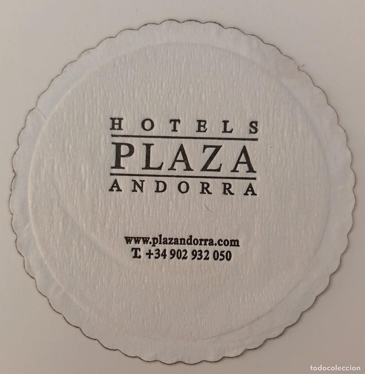 Otros Art&iacute;culos de Coleccionismo en Papel: Posavasos. Redondo. Hotels Plaza Andorra.